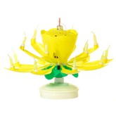 Yellow Musical Flower Birthday Candles