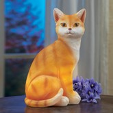 Orange Cat Tabletop Light